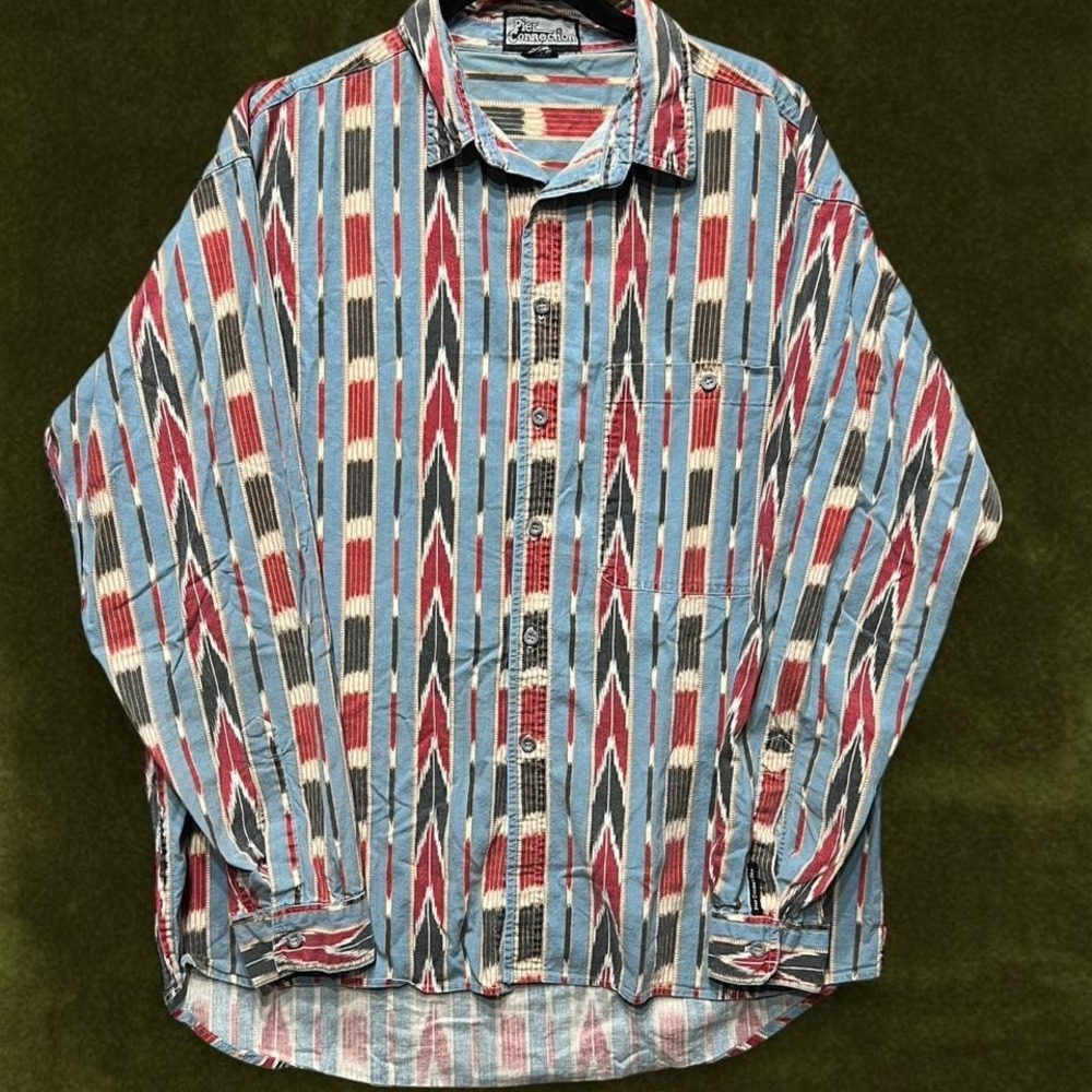 Vintage 90s Pier Connection Striped Shirt - Fits Modern XL
